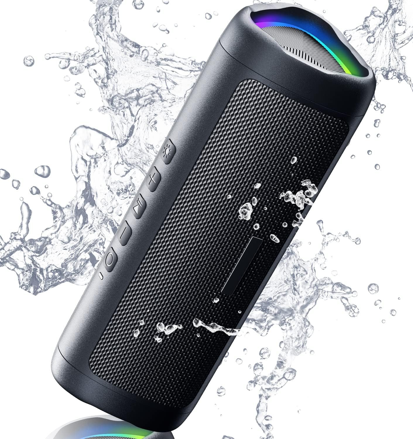 Bluetooth Speaker with HD Sound, Portable Wireless, IPX5 Waterproof, Up