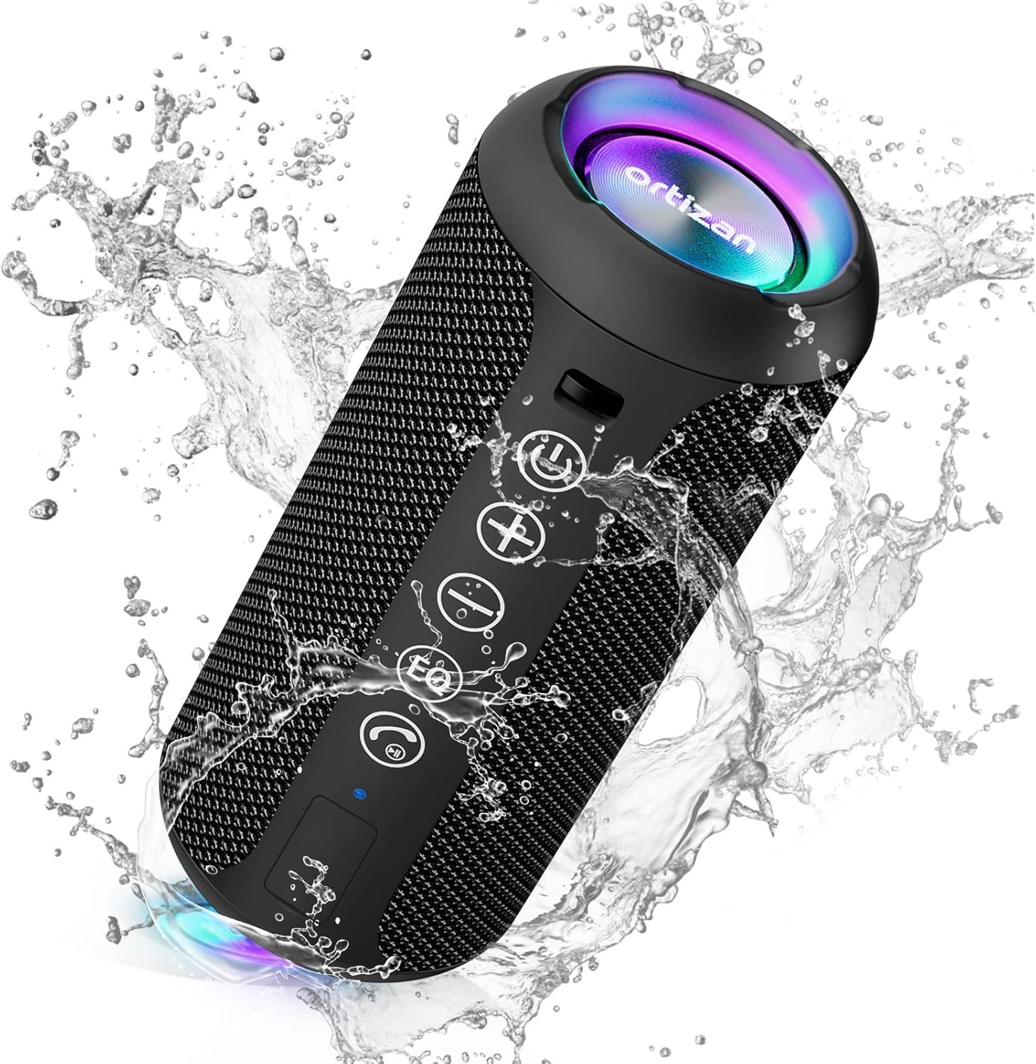 Ortizan Portable Bluetooth Speaker: IPX7 Waterproof, 24W Loud Sound, Deep