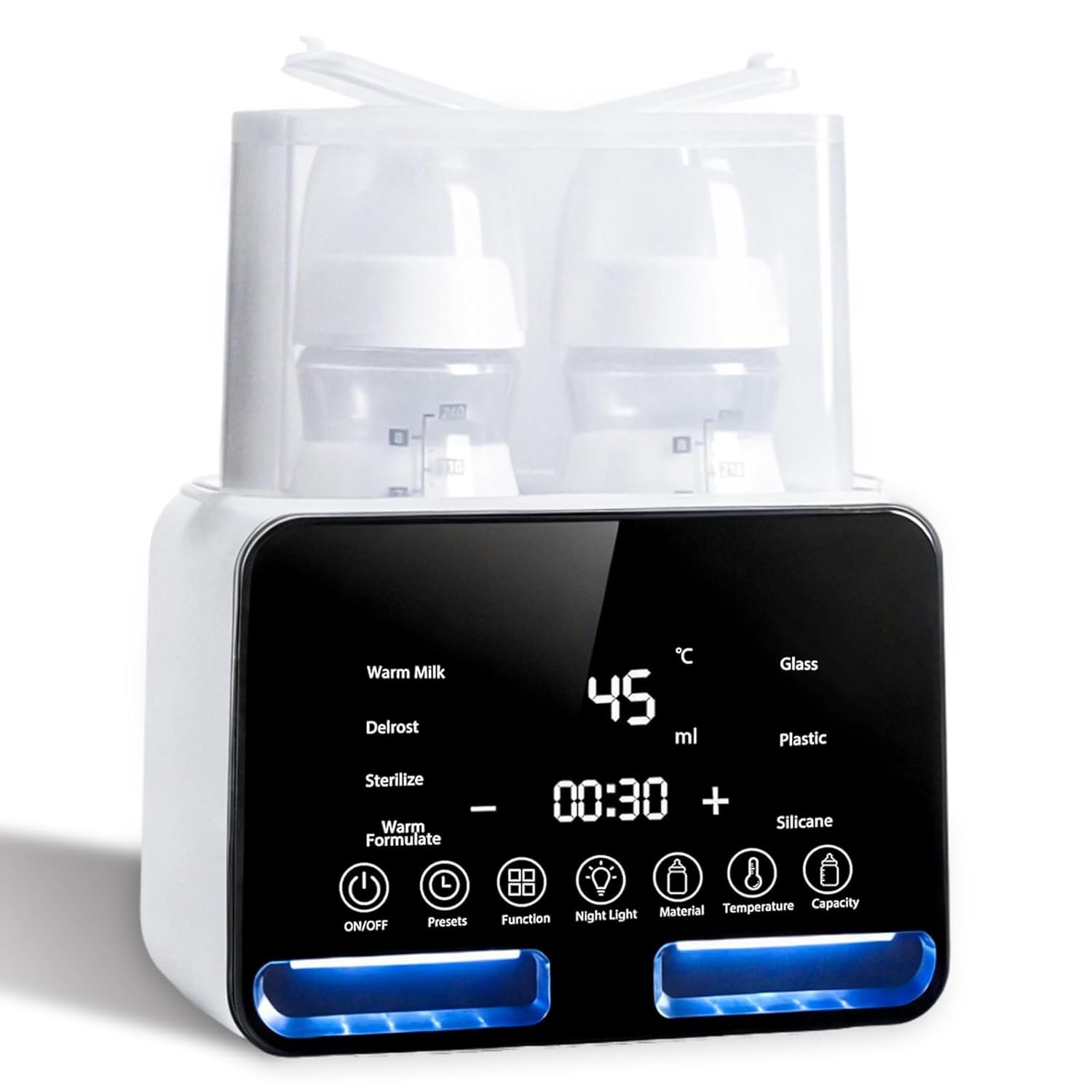 Portable Baby Bottle Warmer for Breastmilk, Fast Heating with Smart