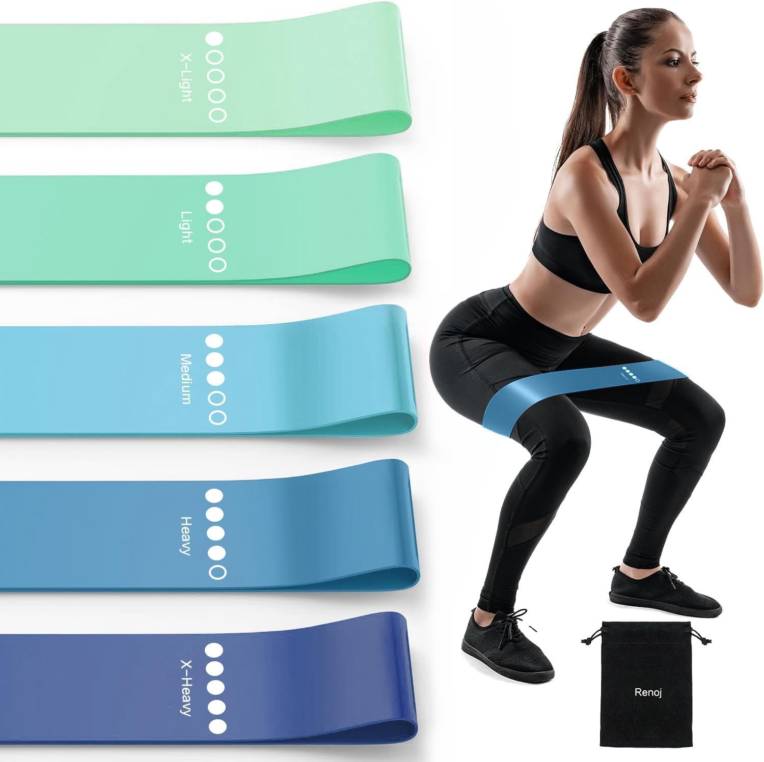 Resistance Bands for Working Out, Elastic Pilates Flexbands for Physical