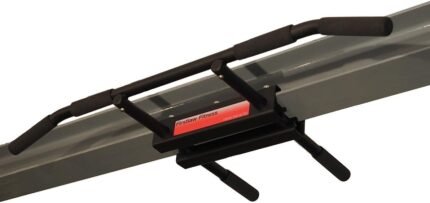 600 LBS Weight Limit - I-Beam Pull Up Bar - Long Bar with Bent Ends - Durable Rubber Grips - RED Label - Made in The USA!