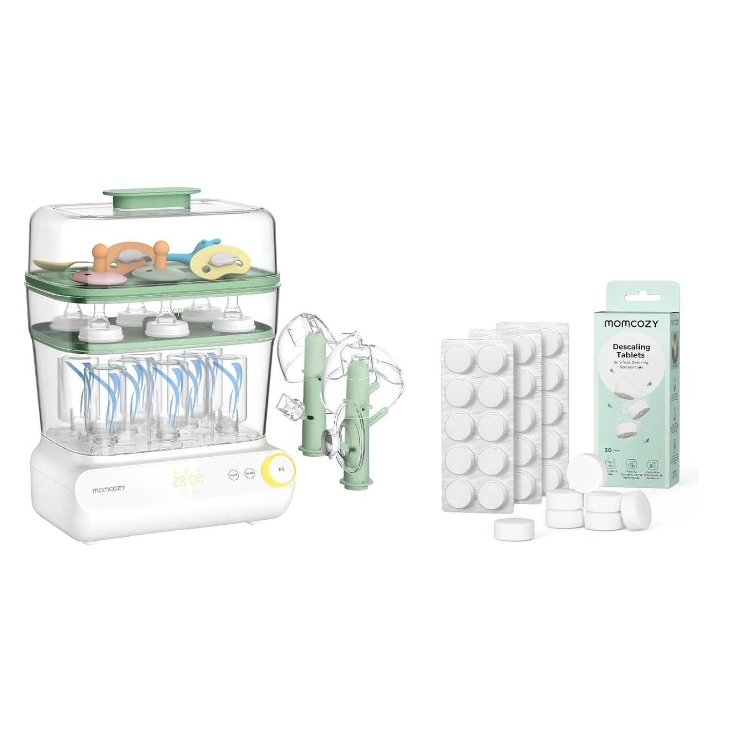 Momcozy 3 Layers Bottle Sterilizer and Dryer & Momcozy Descaling