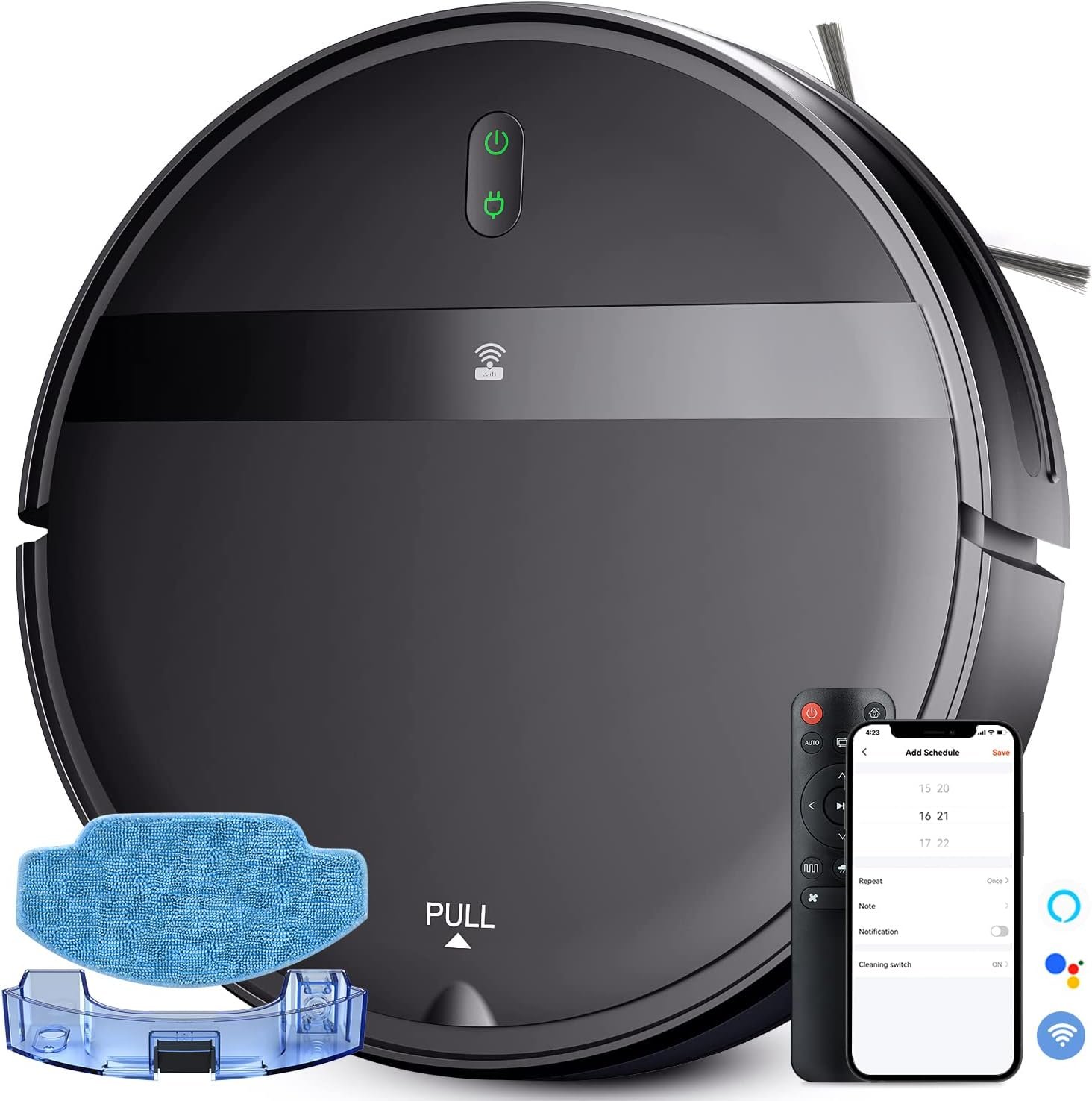 Robot Vacuum and Mop Combo for Pet Hair & Large