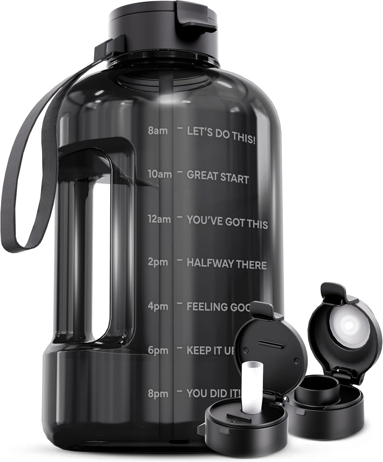 AQUAFIT 128 oz Water Bottle with Time Marker - Straw