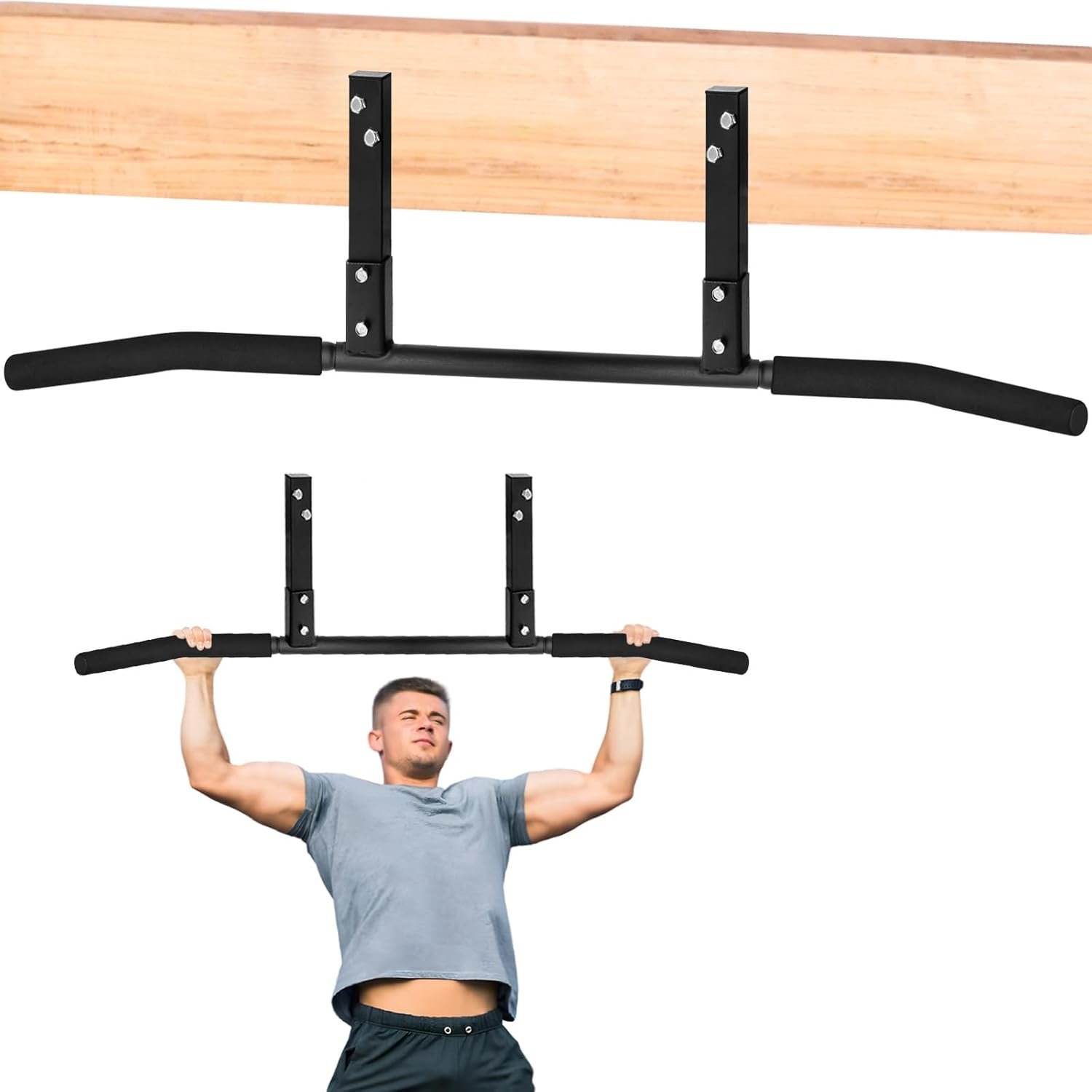 ATENTO Pull Up Bar, Chin Up Bars Ceiling Mount, Workout
