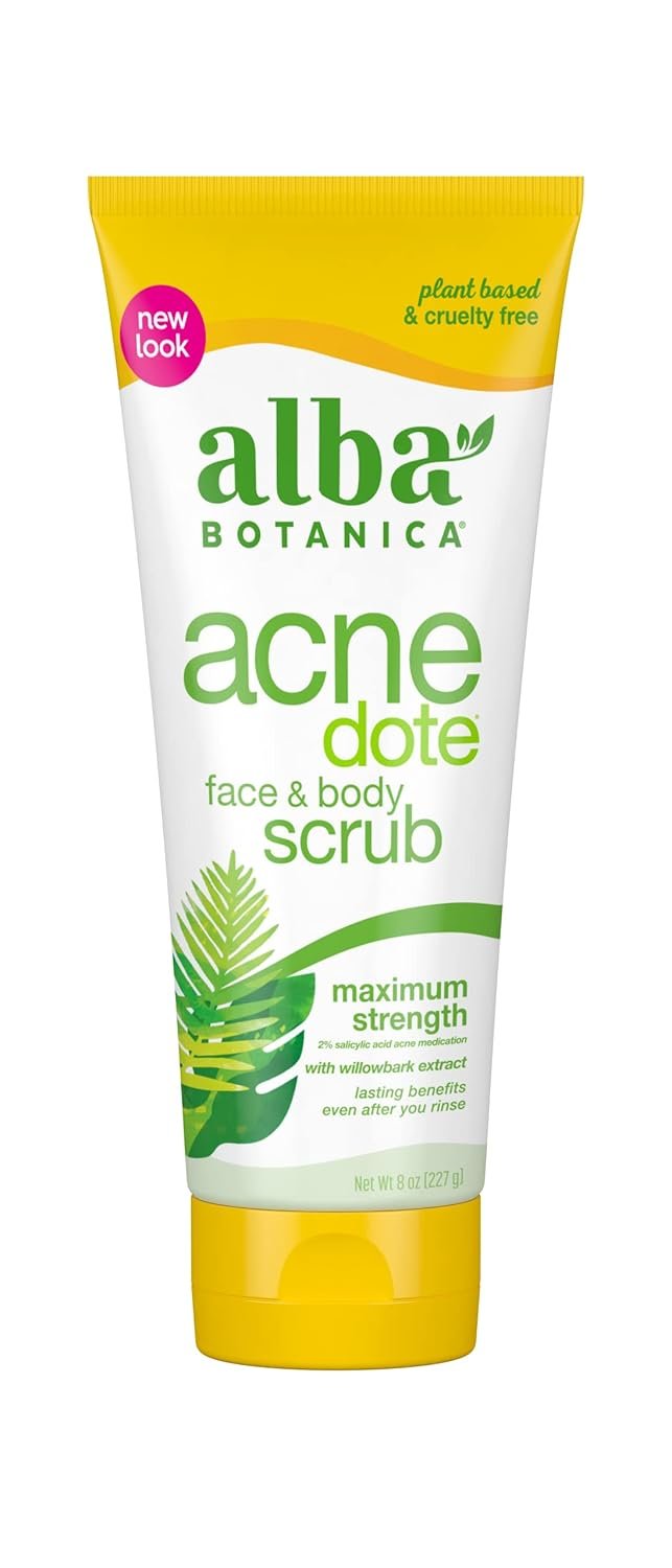 Alba Botanica Acnedote Maximum Strength Face & Body Scrub for