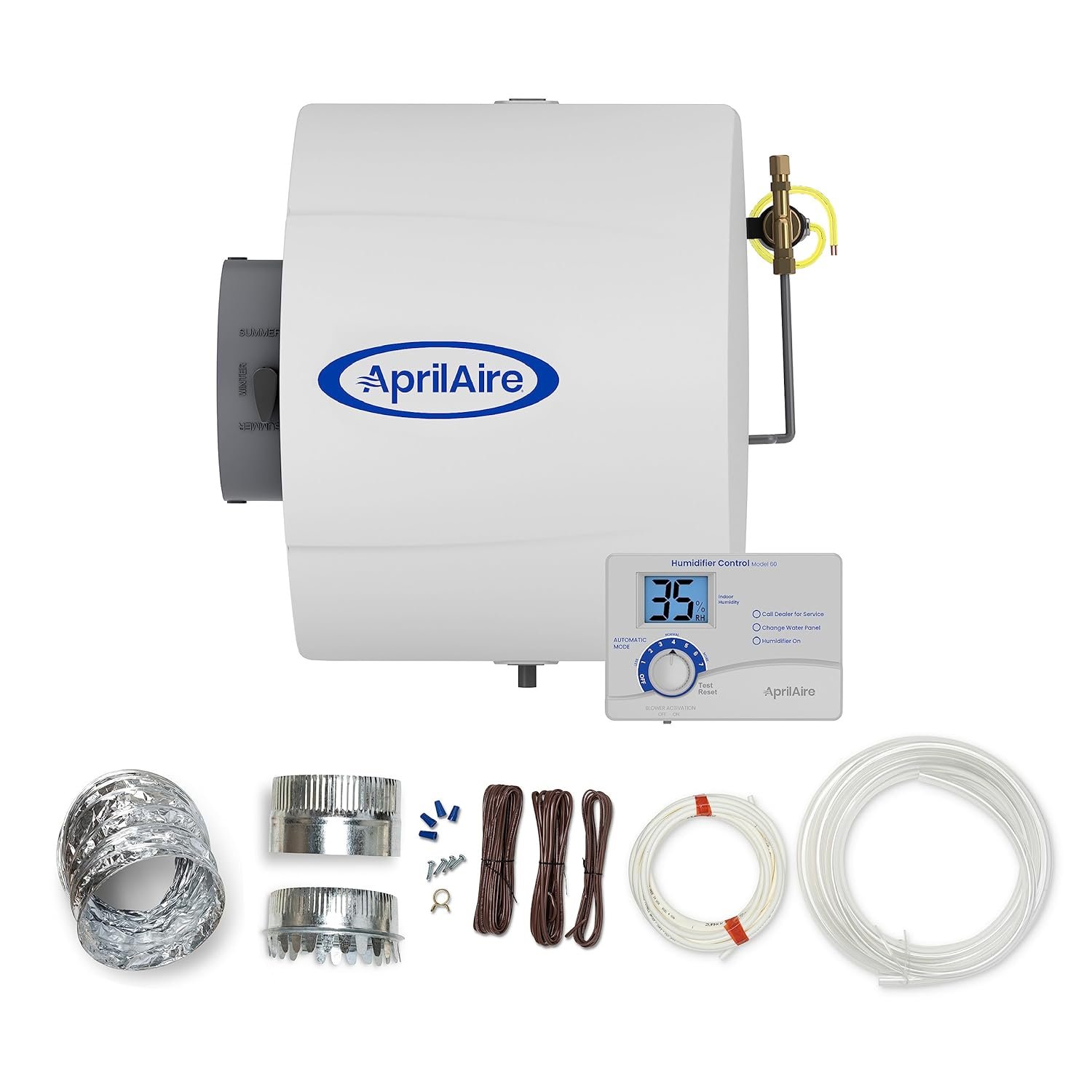 AprilAire 600 17-gal. Whole-House Large Bypass Evaporative Humidifier with Automatic