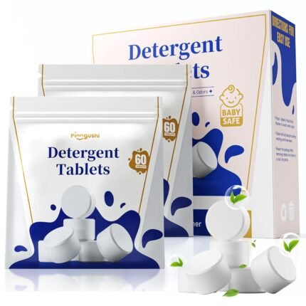 Detergent Washing Tablets 120pcs for Bottle Washer, Compatible With Momcozy, Baby Brezza, Papablic, Grownsy All Major Brands, Baby-Safe Cleaning, Great for Daily Use & Easy Refills