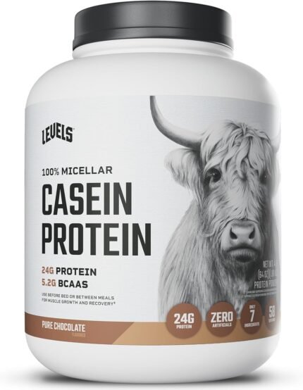 Levels 100% Micellar Casein Protein, Hormone Free, Chocolate, 4LB