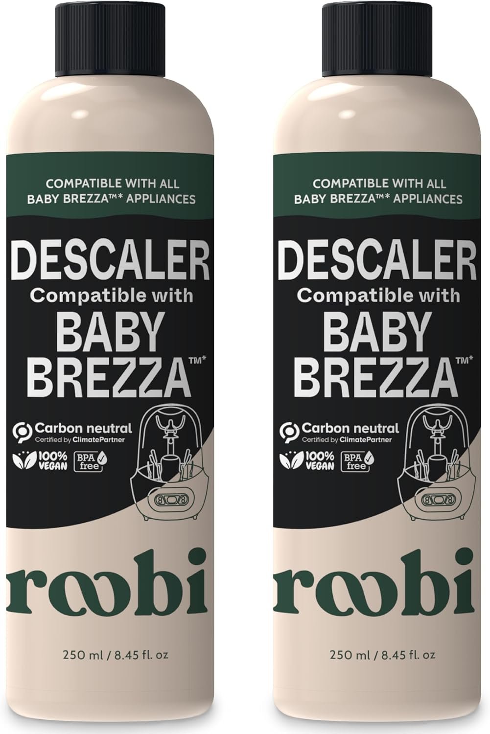 Roobi Descaling Solution Compatible with Baby Brezza. Specially Formulated to