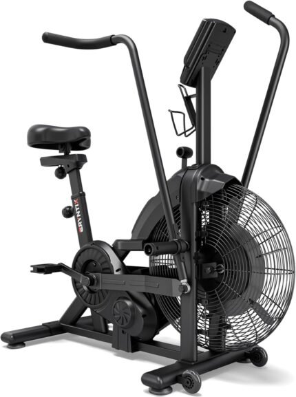 Fitness Exercise Bike | Magnetic & Air Resistance Exercise Bike | Adjustable Dual-Action Handlebars | APP-Connected Home Cardio Equipment