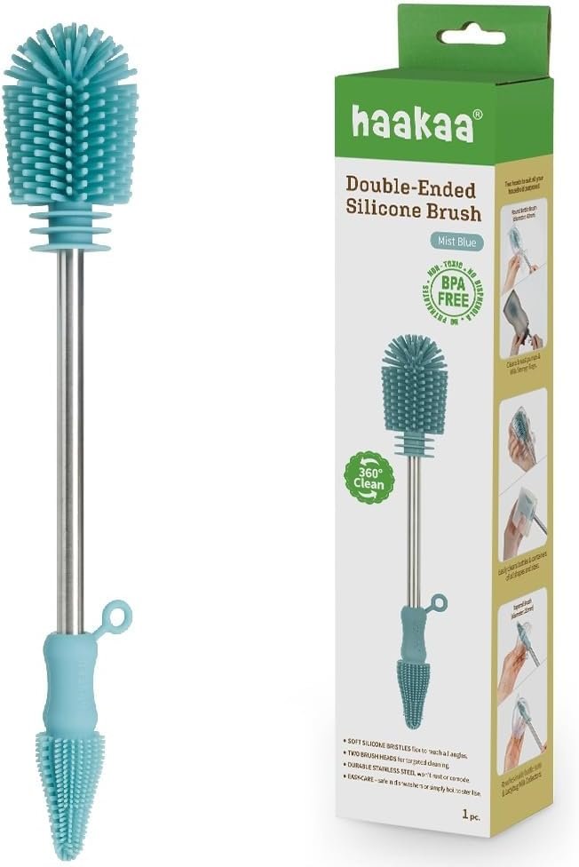 Haakaa Silicone Cleaning Brush Kit – Household Cleaning Brushes for