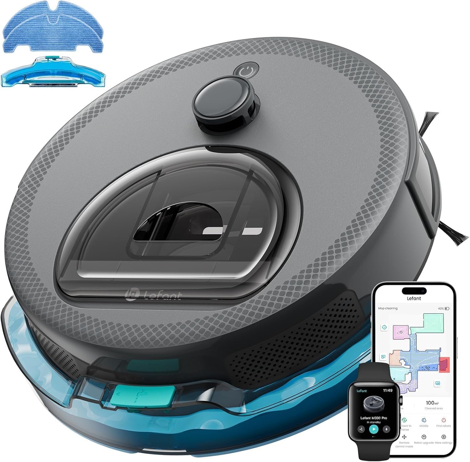 Lefant LiDAR Robot Vacuum and Mop, Smart Mapping and Obstacle