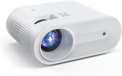 Mini Projector, YOWHICK 2026 Upgraded Full HD 1080P Support Video Projector, Portable Movie Projector for Home Theater, Compatible with iOS/Android/Windows/TV Stick/Box/USB/HDMI, Valentines Day Gifts
