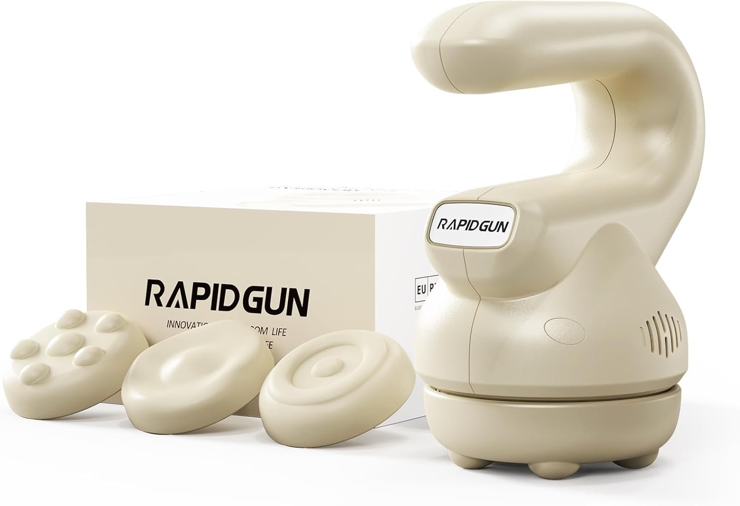 Prime Handheld Mini Therapy Massager - 3D Rotating &Vibrating Deep