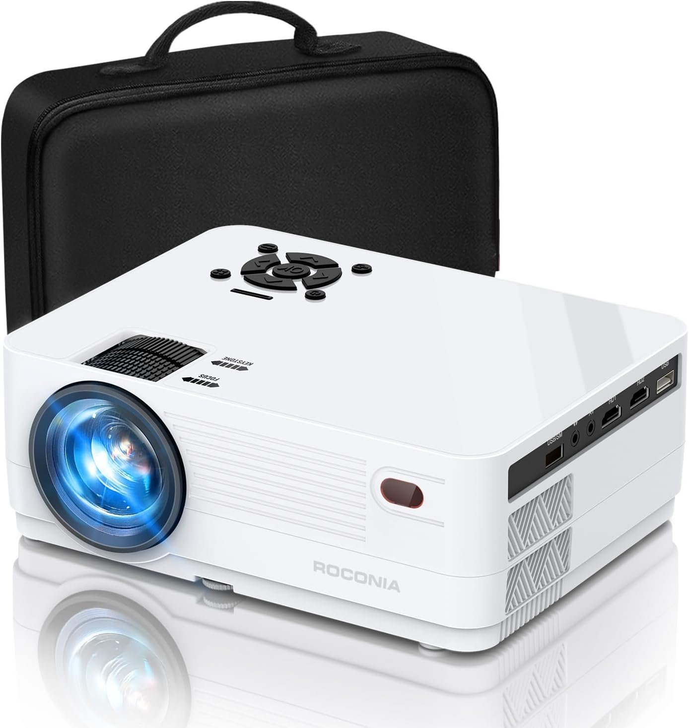 Roconia 5G WiFi Bluetooth Native 1080 Projector, 18000LM Full HD