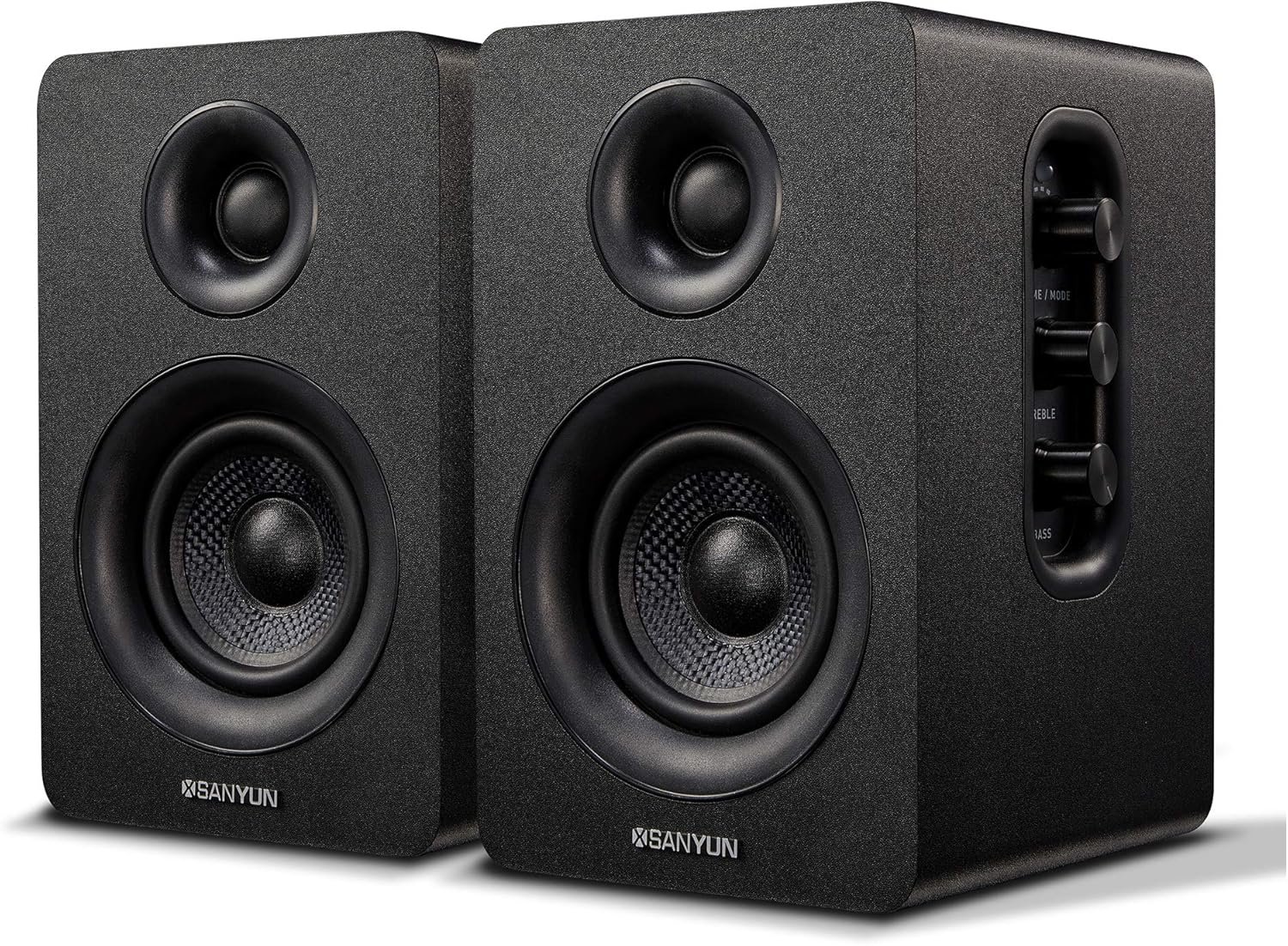 Sanyun SW208 3" Active Bluetooth 5.0 Bookshelf Speakers – 60W