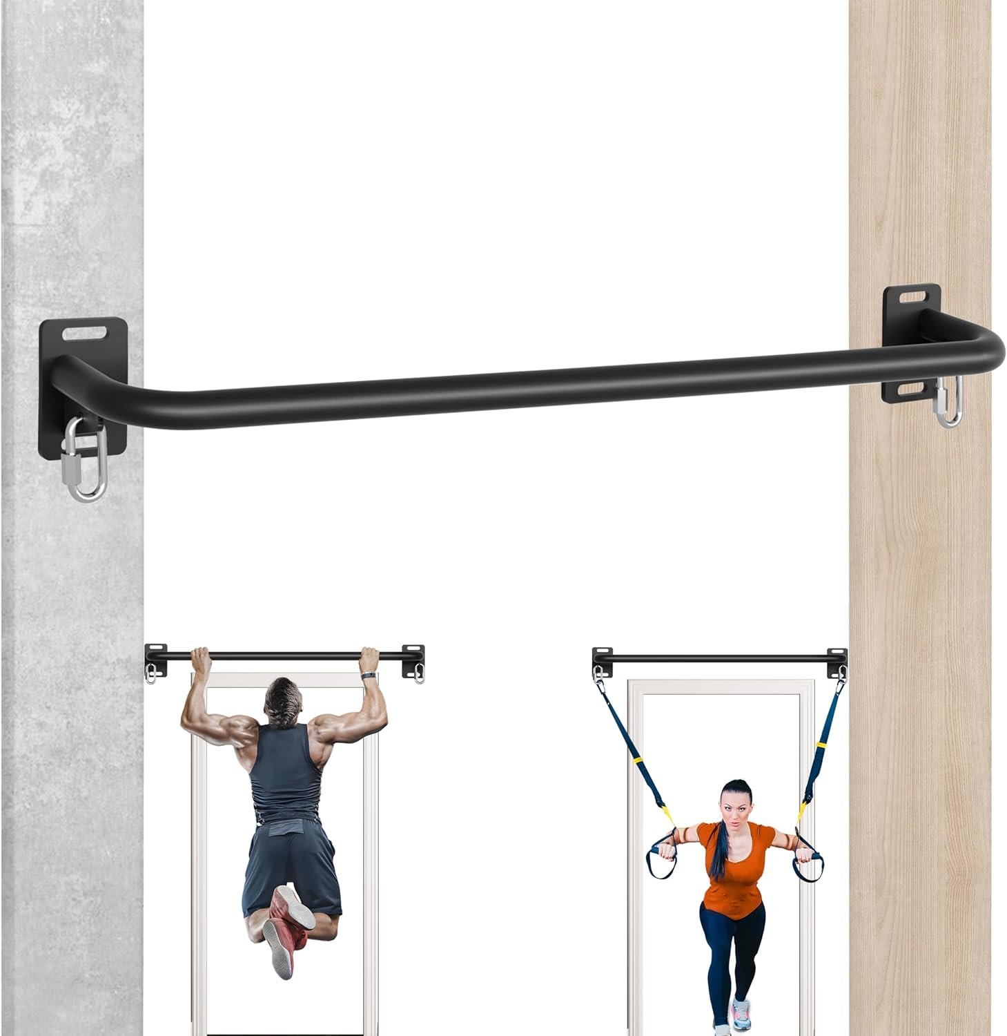 36" Heavy Duty Pull Up Bar Wall/Joist Mounted, 600 LB