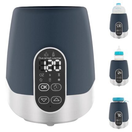 Babymoov Duo Smart Bottle Warmer - 2-in-1 Car and Home, Fast, Programmable, and Portable for Breastmilk or Baby Formula (Multi-Purpose and Universal)