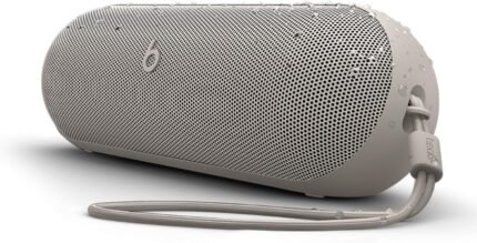 Beats Pill x Kim Kardashian - Wireless Bluetooth Speaker and Portable Charger via USB-C - Up to 24 Hours Battery Life, IP67 Water Resistant, Apple & Android Compatible, Built-in Mic – Light Gray