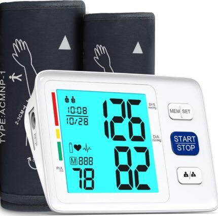 Blood Pressure Monitor for Home Use Extra Large Cuff Automatic Digital Blood Pressure Machine 9-17''&13-21''Adjustable Blood Pressure Cuff- Backlit Display 2x500 Memories 4AAA Batteries Carrying Case1