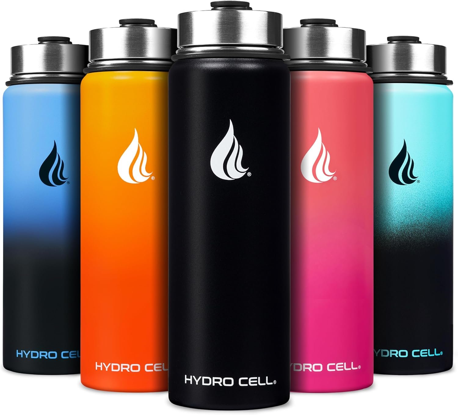 HYDRO CELL Stainless Steel Insulated Water Bottle with Straw -