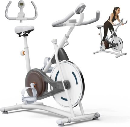 Stationary Bikes,Exercise Bikes,Adjustable Professional Exercise Bikes for Home, Efficient Workout Bike with Smartphone Mount & Digital Pulse Display