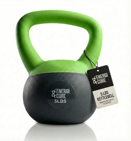 ENERGI CORE Kettlebell - Sand Filled Weight for Home Gym Workouts & Strength Training - Portable Exercise Kettle Bell for Women & Men