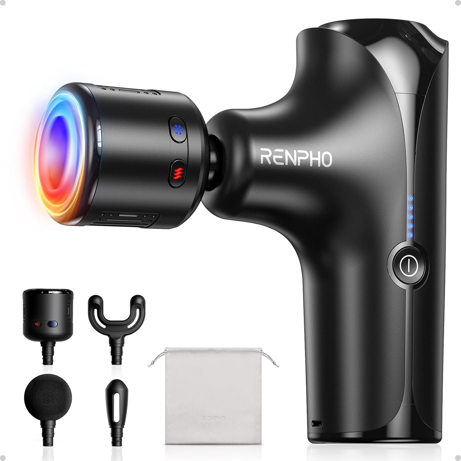 RENPHO Mini Thermacool Massage Gun with Heat and Cold, Professional