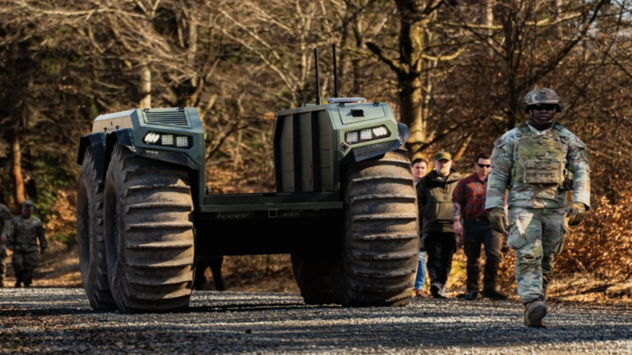 UNEX UGV during test in Germany