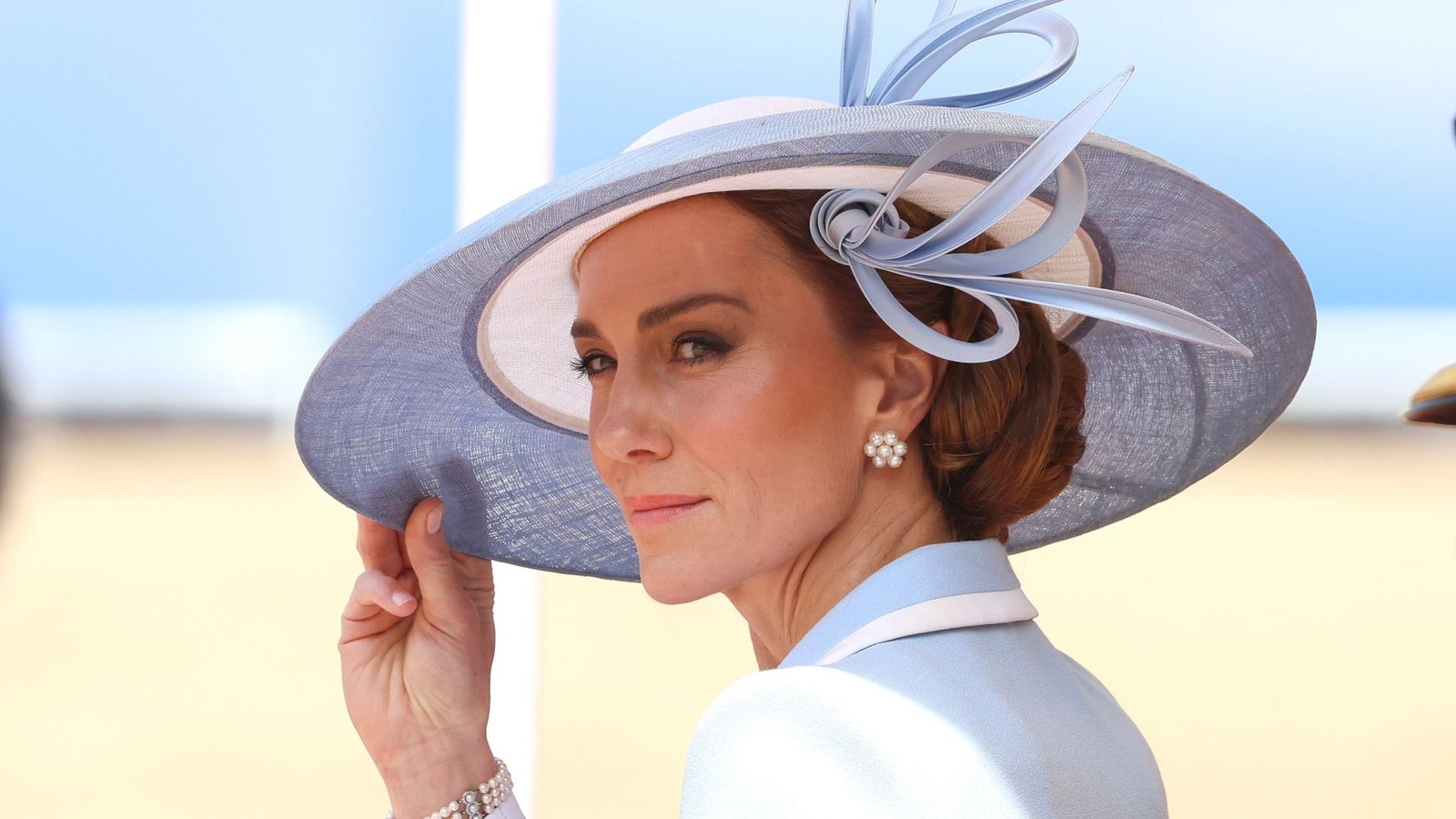 Catherine, Princess of Wales during Trooping The Colour on June 13, 2026 in London, England. Trooping The Colour is a ceremonial parade celebrating the official birthday of the British Monarch